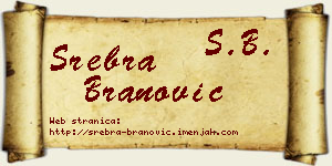 Srebra Branović vizit kartica